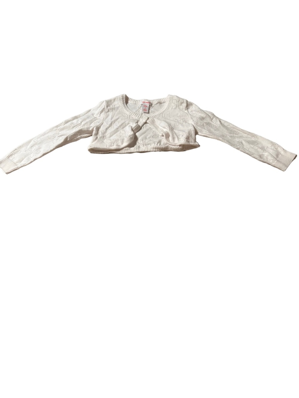 Joe Fresh White Eyelet Butterfly Print Cardigan Size 3T